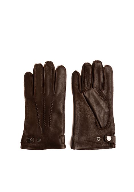 dark brown leather gloves GIANNI CHIARINI | 11124CERVO-9017